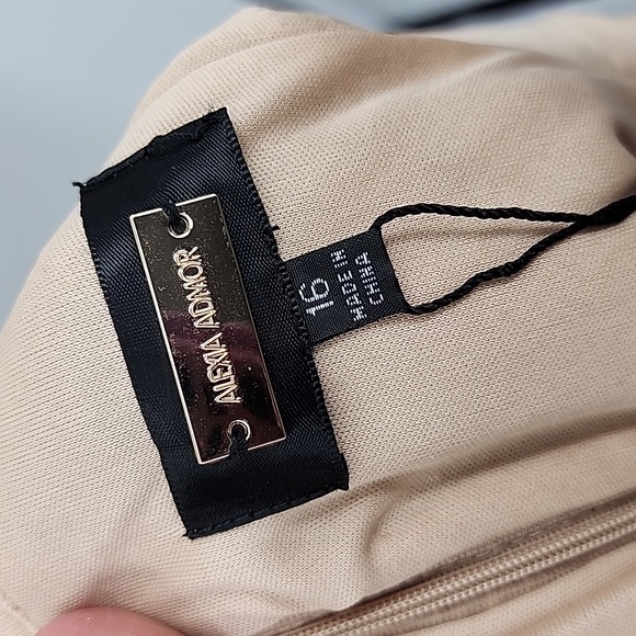 Alexia Admor Gold Sequin V-Neck Halter Party Dress Size 16 - Picture 8 of 9